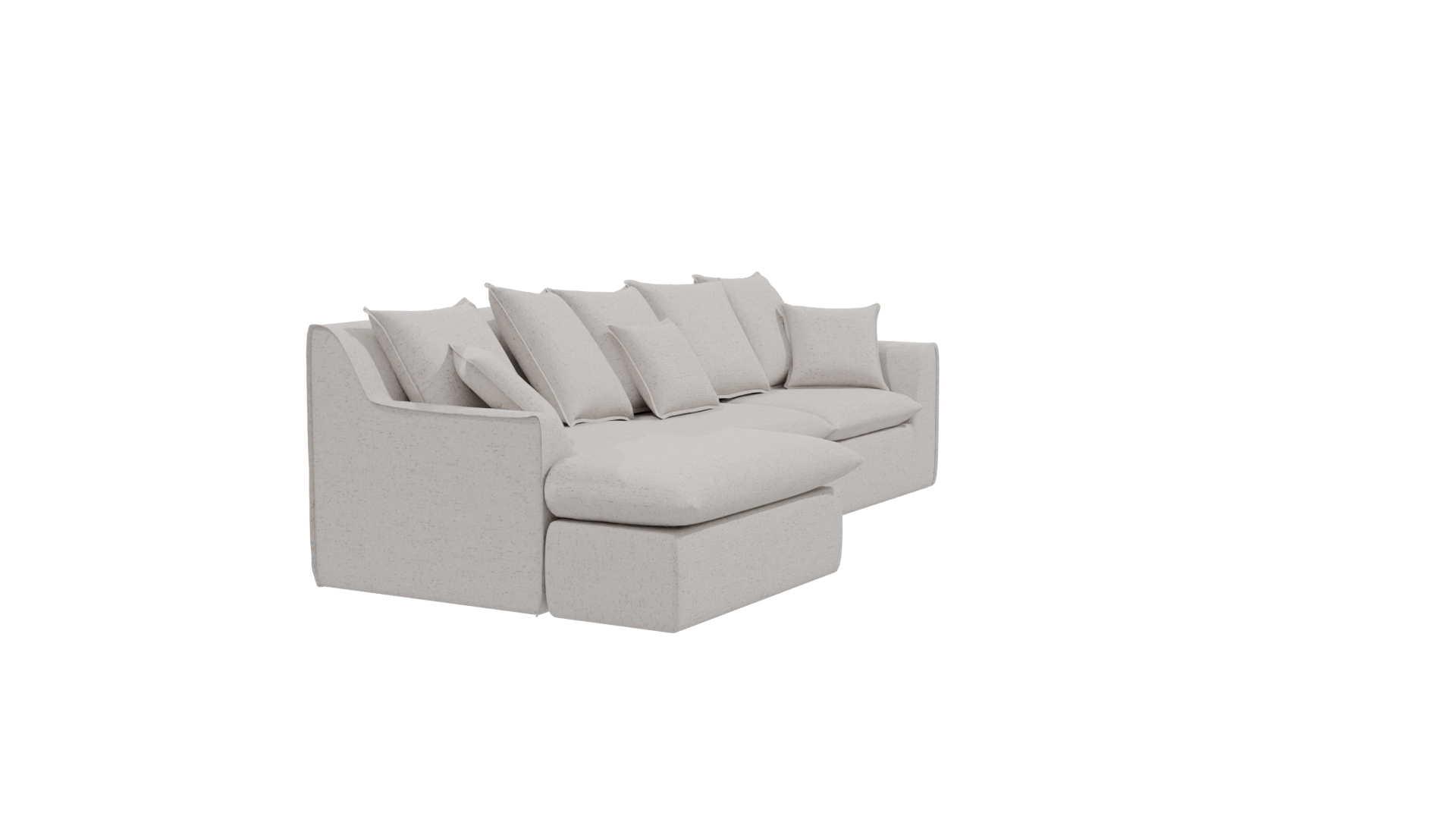 Contemporary L-Shaped Sofa 3D - Professional 3D Model Render 9