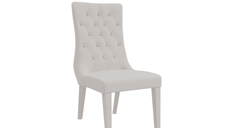 Elegant White Dining Chair 3D - Professional 3D Model Render 10