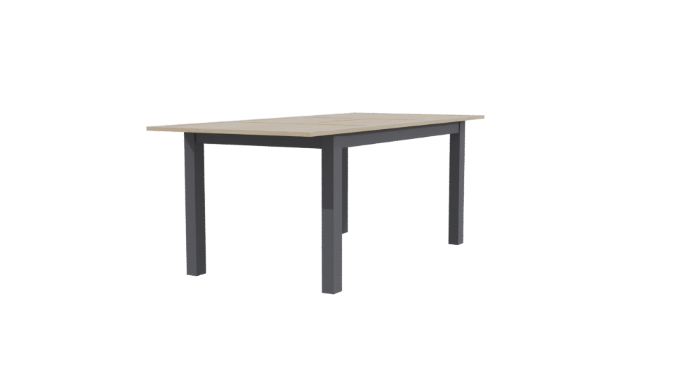 Minimalist Wooden Dining Table 3D - Professional 3D Model Render 3