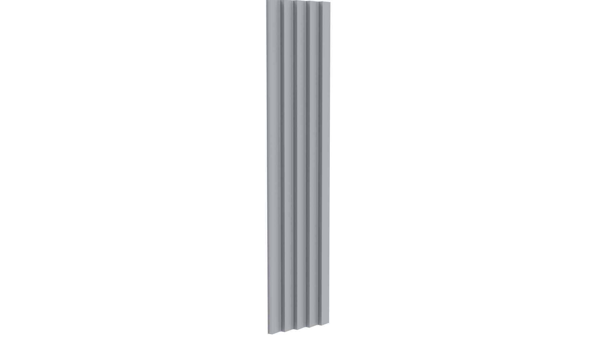Vertical Ribbed Column Model 3D - Professional 3D Model Render 4
