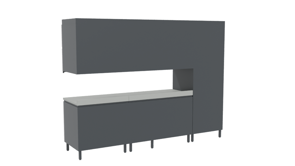 Contemporary Modular Kitchen Cabinet 3D - Professional 3D Model Render 4