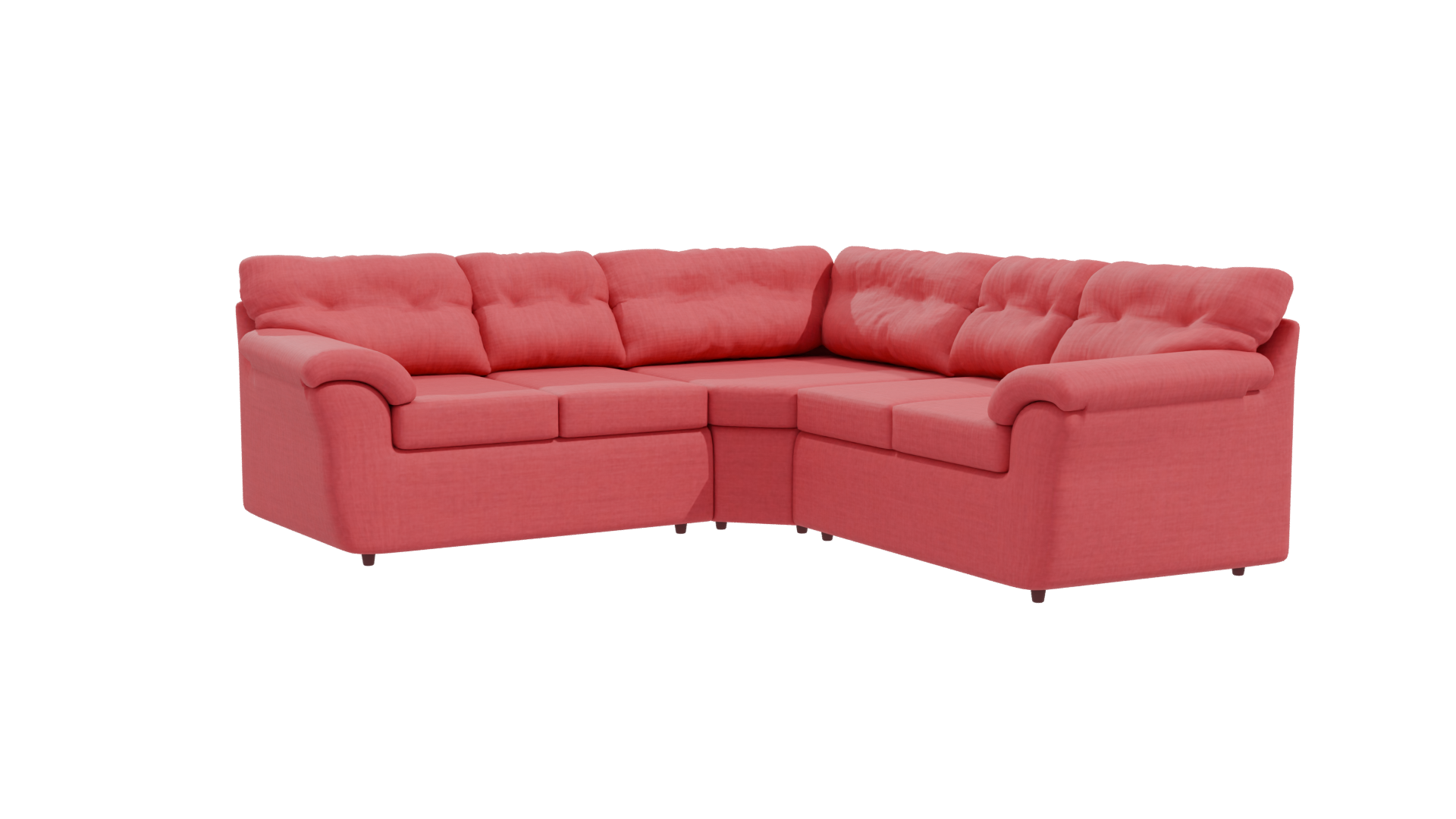 Luxurious Red Sectional Sofa 3D - Professional 3D Model Render 10