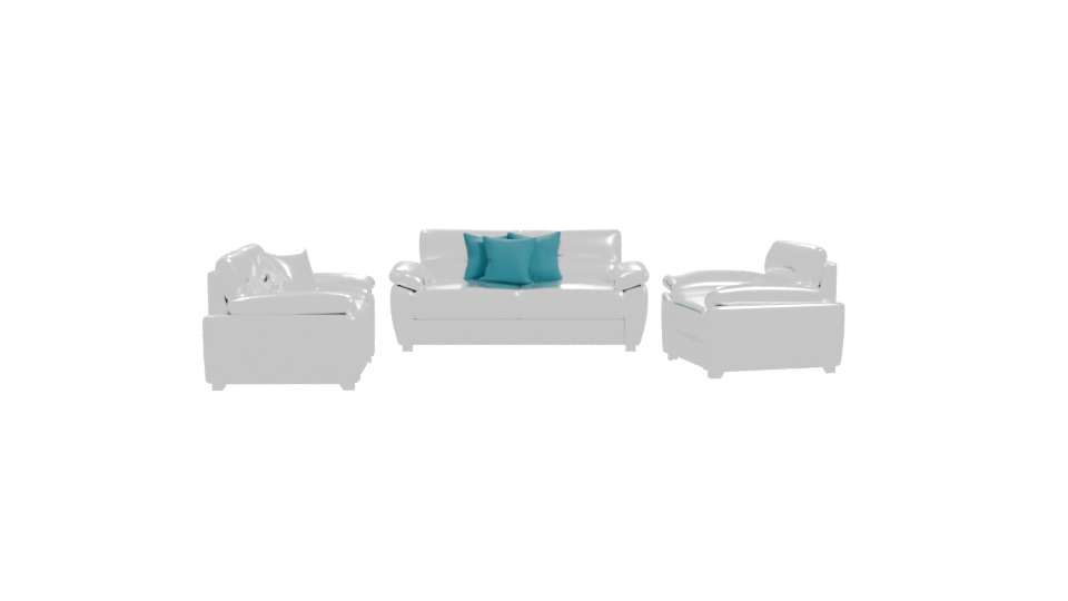Stylish Modern Sofa Set 3D Model - Professional 3D Model Render 11