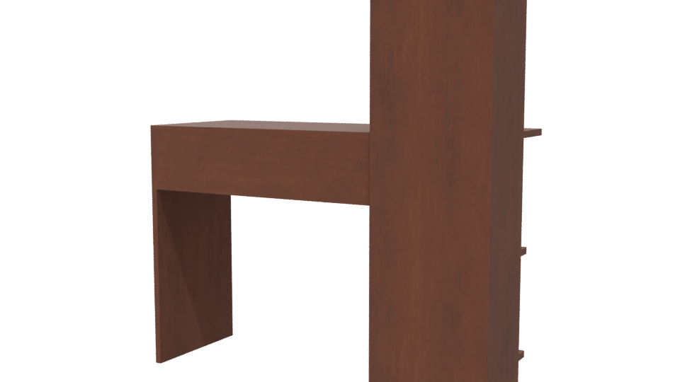 Stylish Wooden Desk Model 3D - Professional 3D Model Render 6