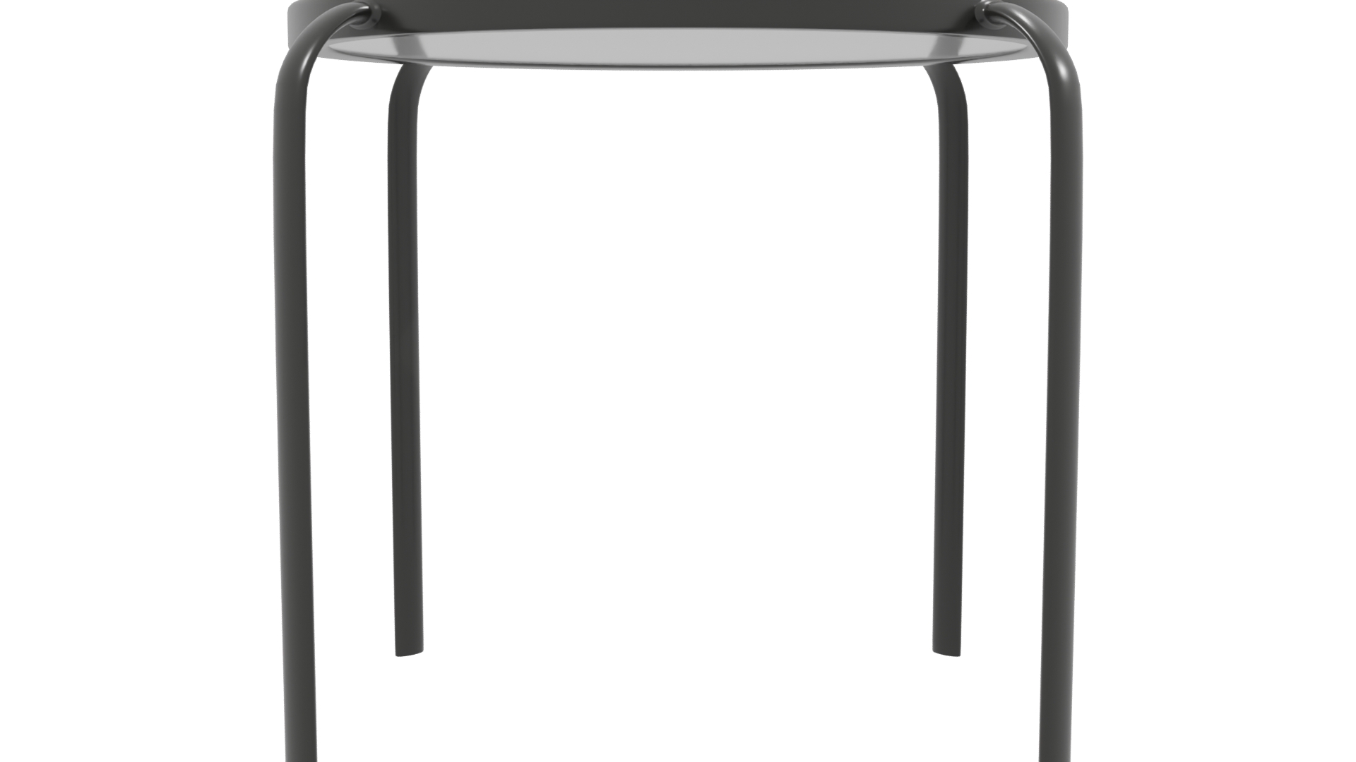 Minimalist Round Metal Table 3D - Professional 3D Model Render 2