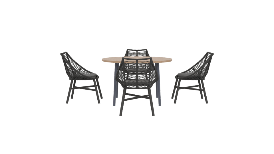 Stylish Dining Table Set 3D - Professional 3D Model Render 5