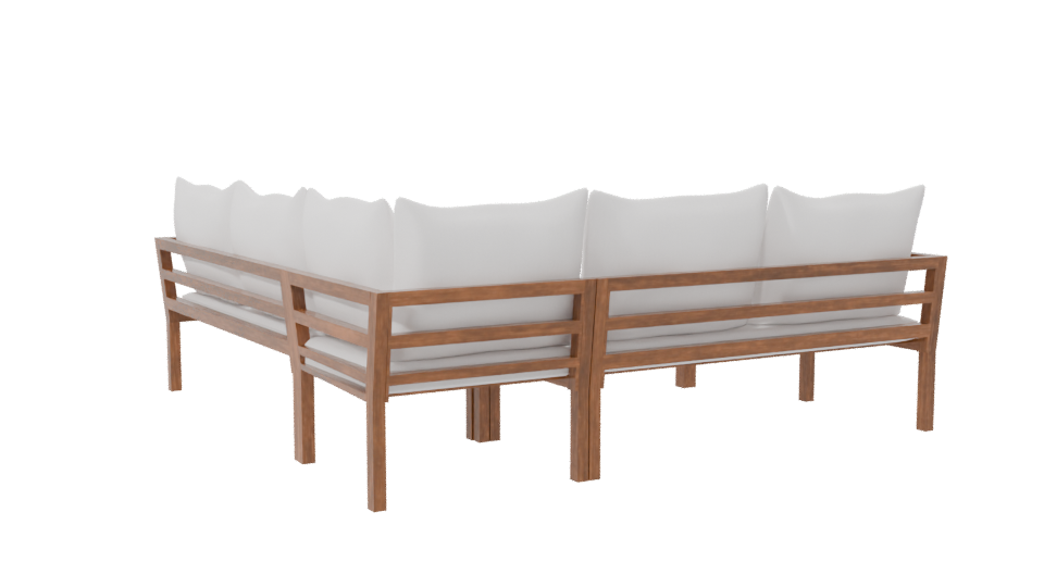 Stylish Outdoor Sofa Set 3D - Professional 3D Model Render 7