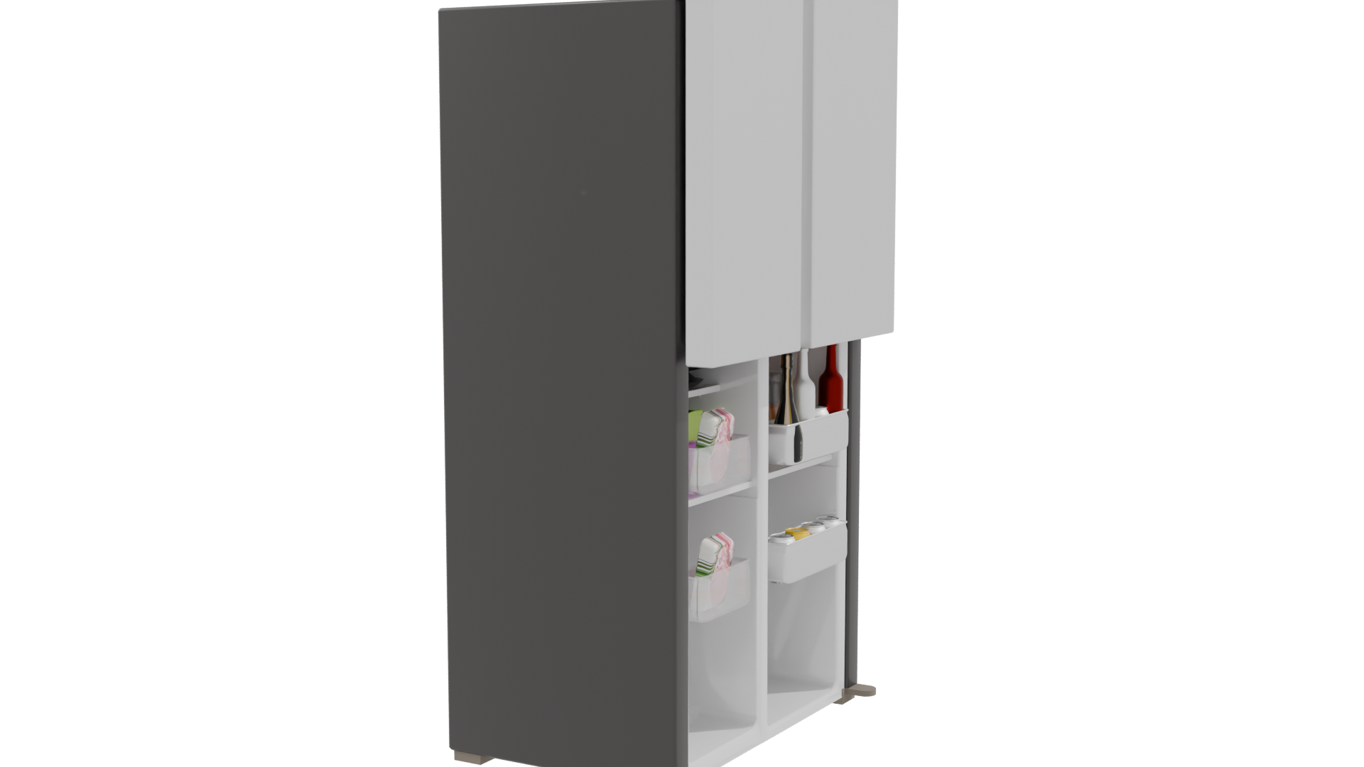 Sleek Modern Refrigerator 3D Model - Professional 3D Model Render 9