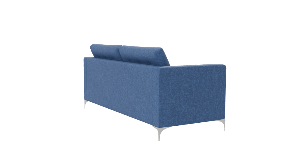 Stylish Blue Fabric Sofa 3D Model - Professional 3D Model Render 7
