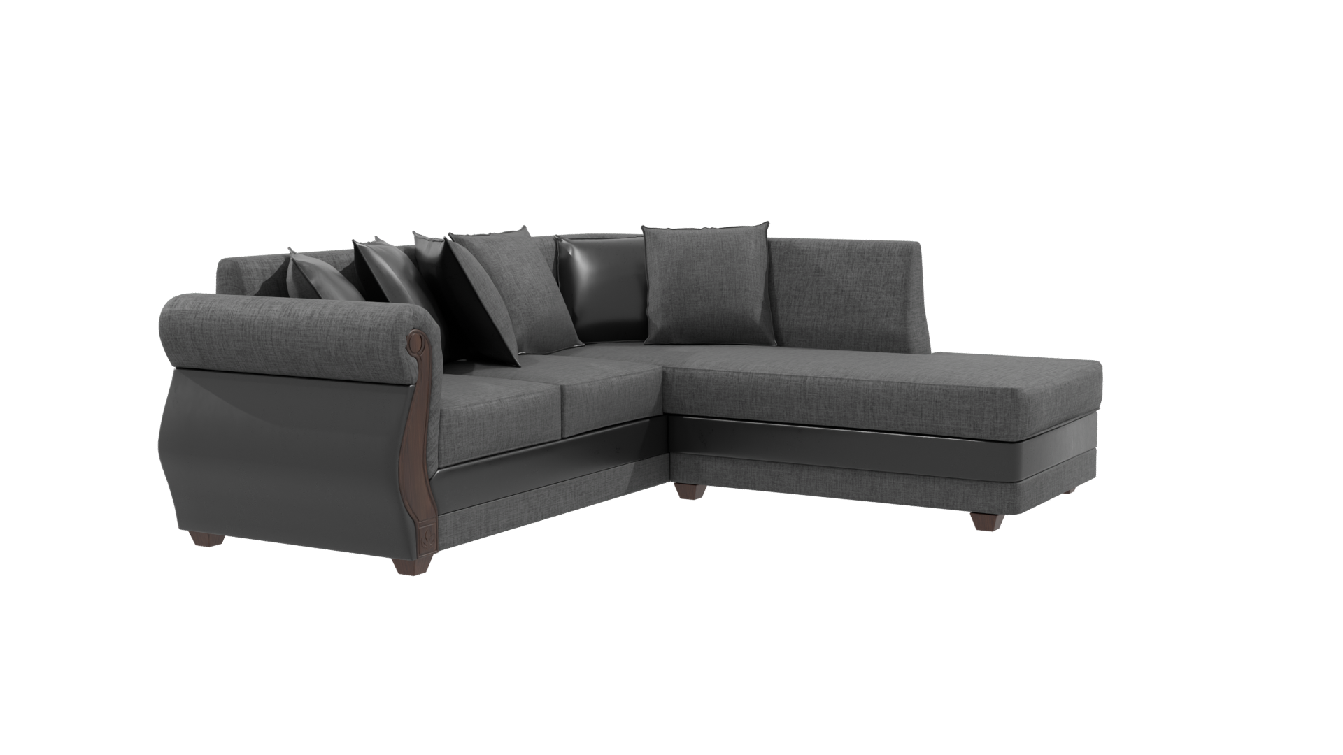 Stylish Corner Sofa 3D Model - Professional 3D Model Render 9