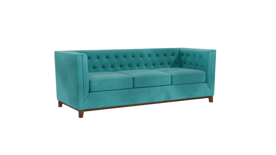 Stylish Velvet Sofa 3D Model - Professional 3D Model Render 10