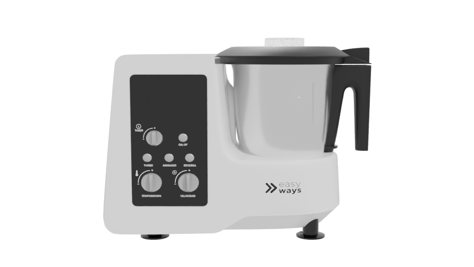 Modern Kitchen Food Processor 3D Model - Professional 3D Model Render 11