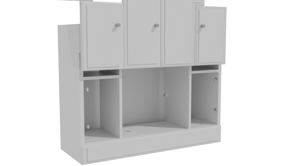 Contemporary Bathroom Vanity Unit 3D Model - Professional 3D Model Render 10