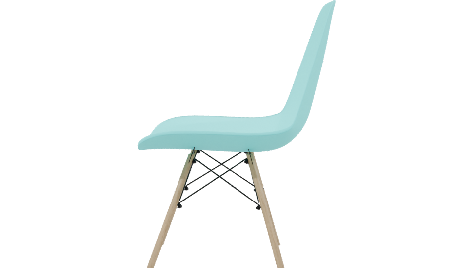 Stylish Modern Plastic Chair 3D - Professional 3D Model Render 2