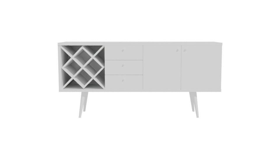 Stylish Modern Sideboard 3D Model - Professional 3D Model Render 11