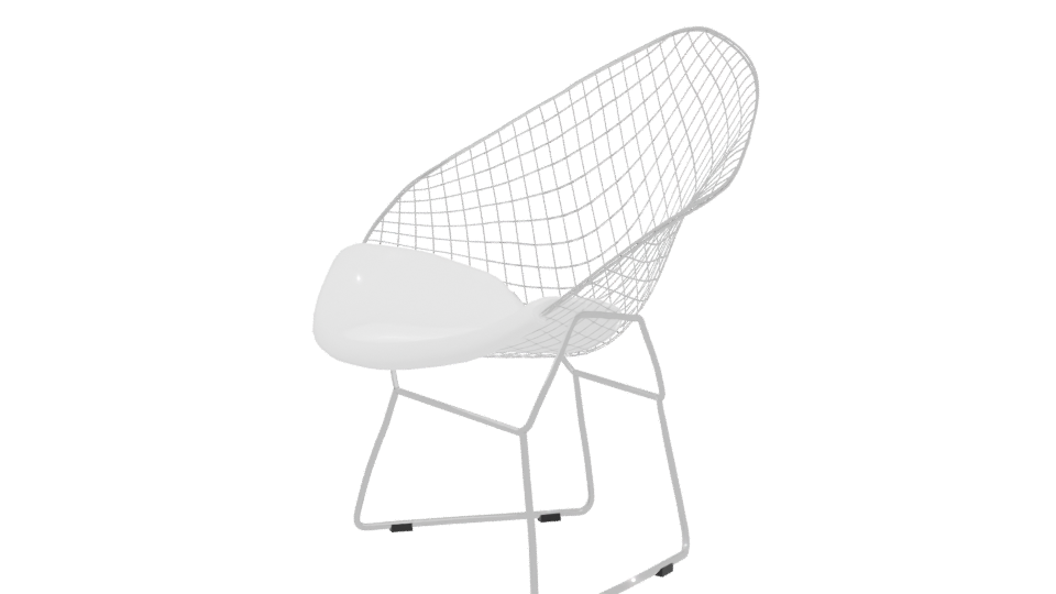 Stylish Modern Wireframe Chair 3D - Professional 3D Model Render 13