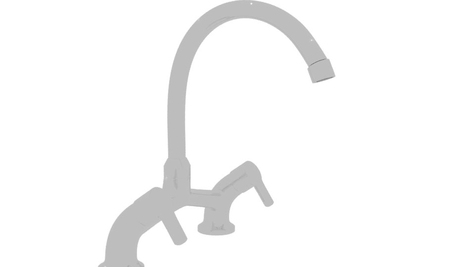 Stylish Contemporary Kitchen Faucet 3D Model - Professional 3D Model Render 9