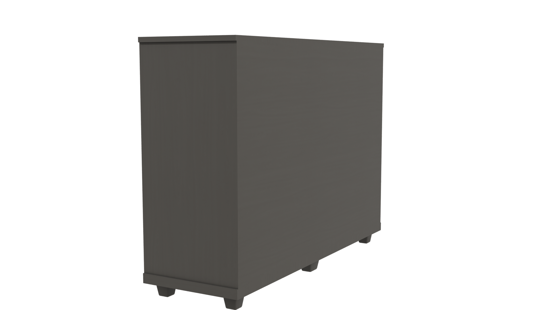 Contemporary Wooden Cabinet with Glass Doors 3D Model - Professional 3D Model Render 3