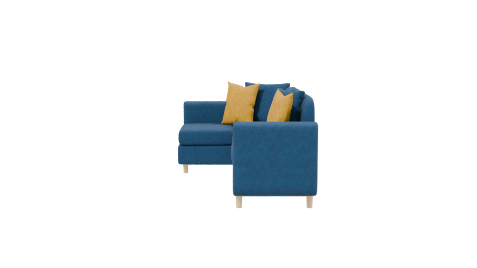 Stylish Blue Sofa 3D Model - Professional 3D Model Render 2