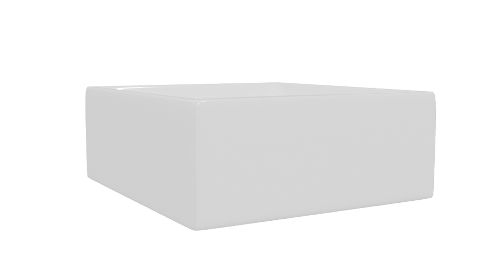 Minimalist Ceramic Sink Model - Professional 3D Model Render 4