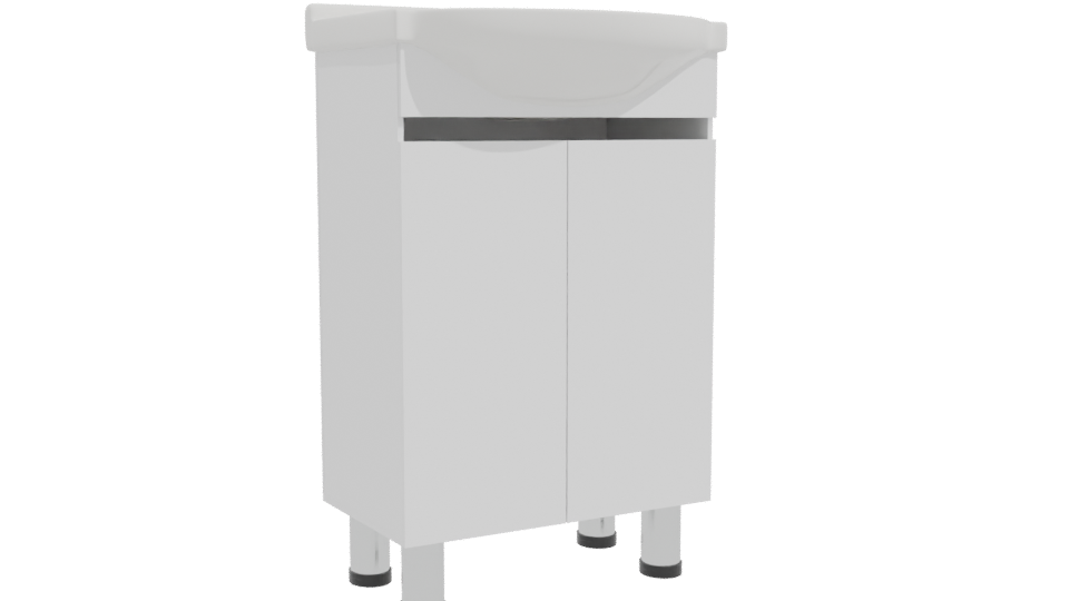 Minimalist White Kitchen Cabinet 3D Model - Professional 3D Model Render 10