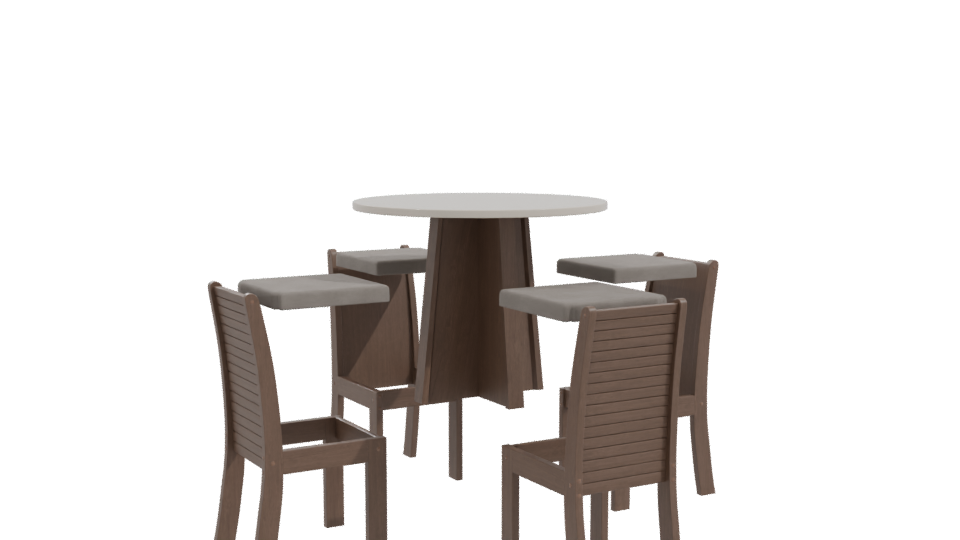 Elegant Dining Table Set 3D - Professional 3D Model Render 10