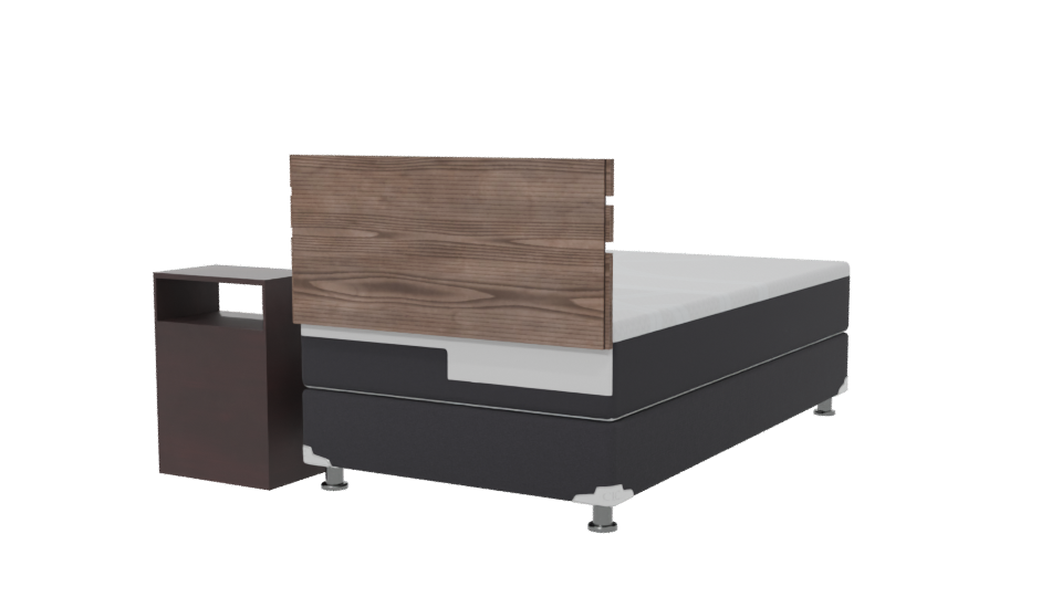 Stylish Single Bed Model 3D - Professional 3D Model Render 6