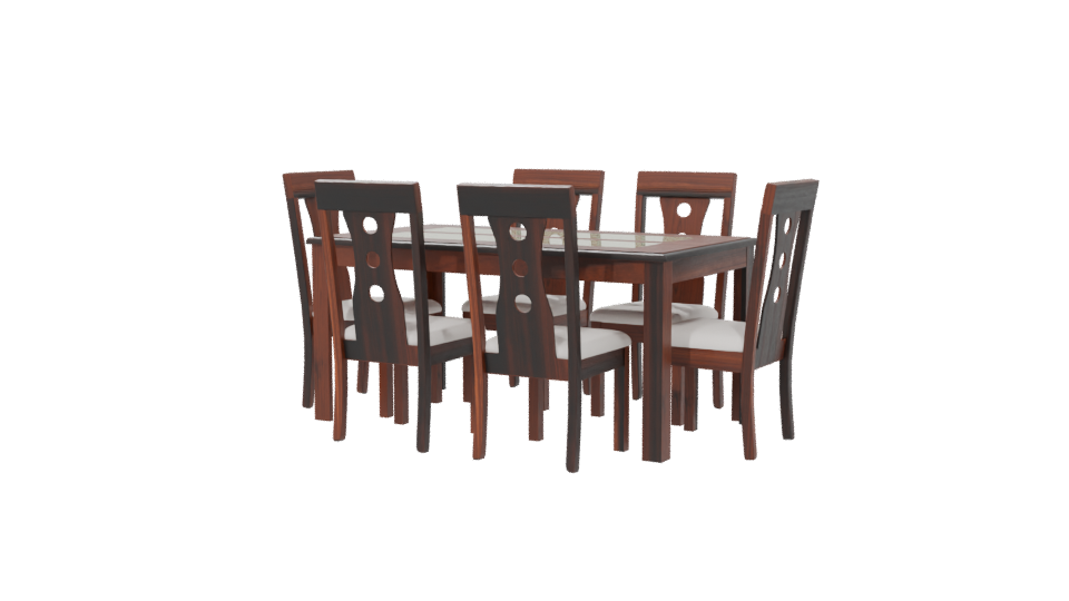 Modern Dining Table Set 3D - Professional 3D Model Render 6
