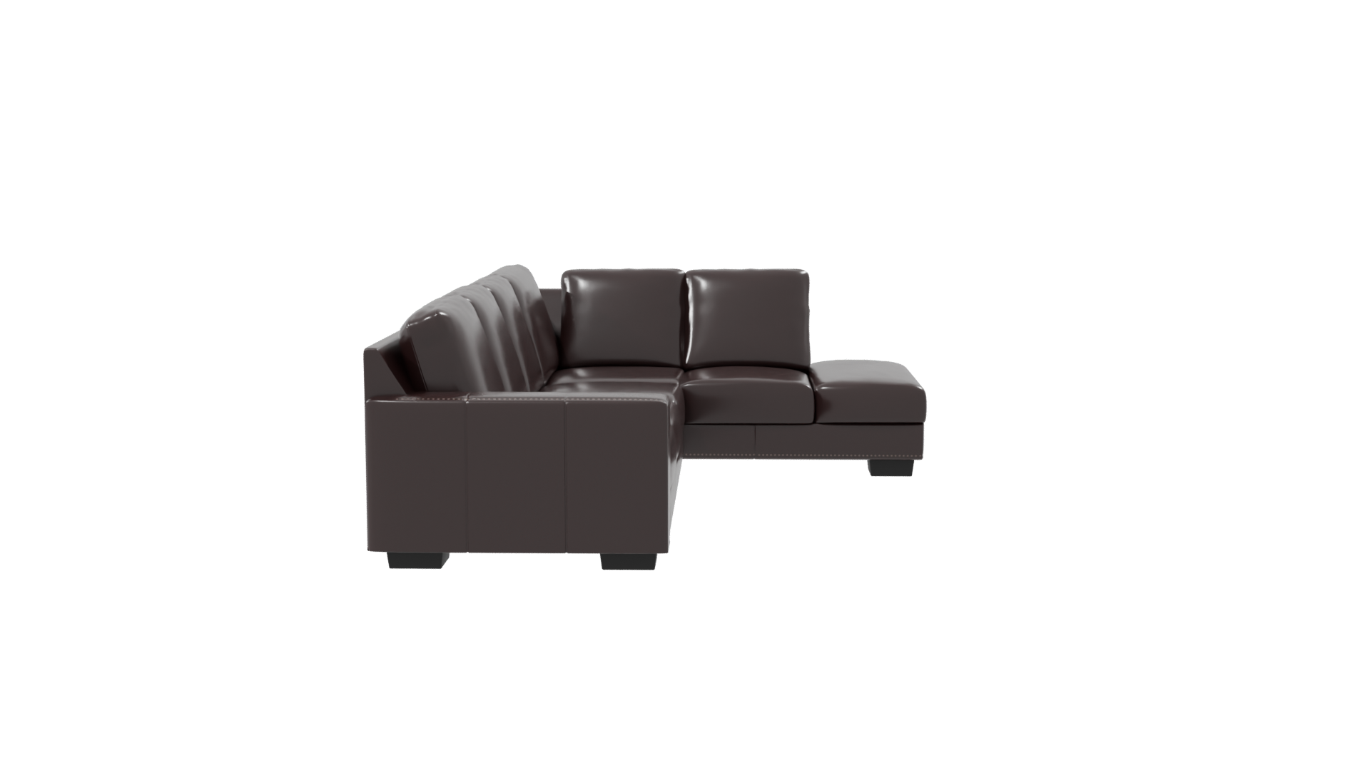 Luxurious Leather Sectional Sofa 3D Model - Professional 3D Model Render 8