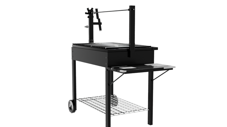 Stylish Outdoor Charcoal Grill 3D Model - Professional 3D Model Render 7