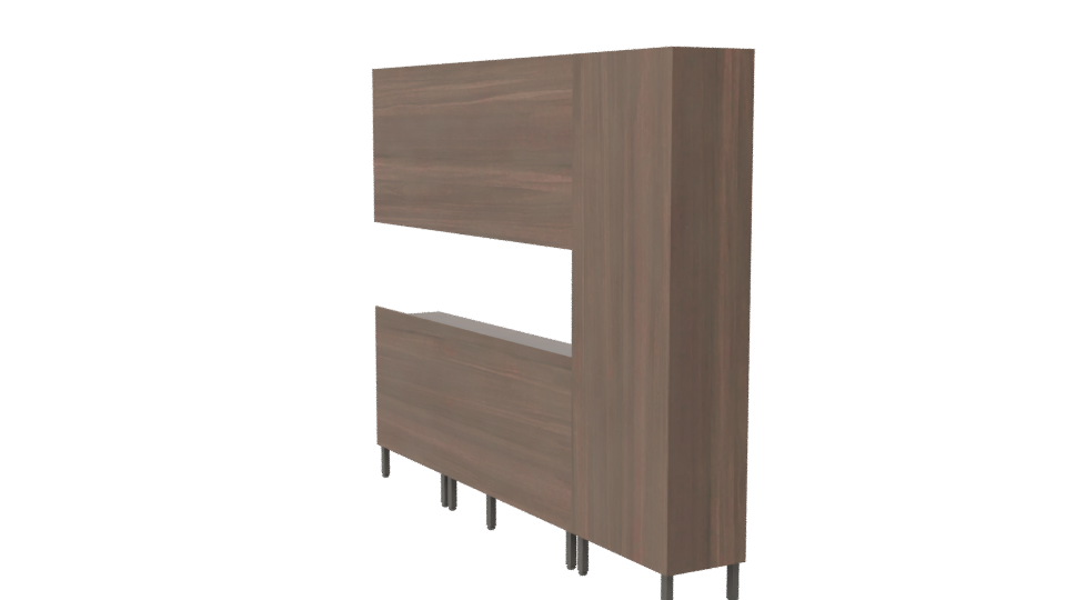 Contemporary Wooden Cabinet Model - Professional 3D Model Render 7