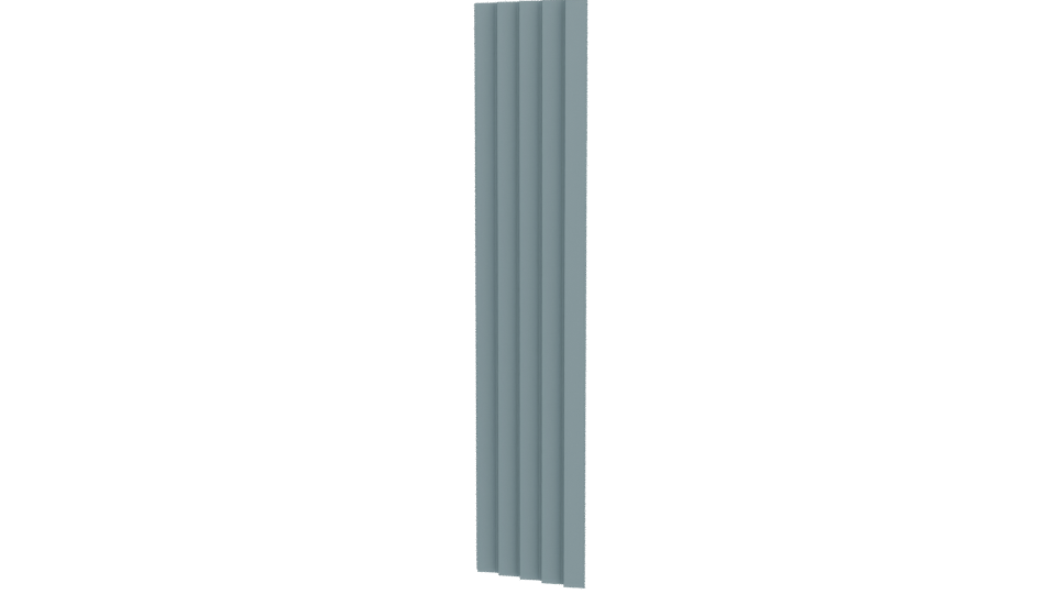 Stylized Vertical Slat Decorative Panel 3D Model - Professional 3D Model Render 6