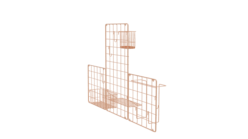 Stylish Wire Storage Basket Set 3D Model - Professional 3D Model Render 7