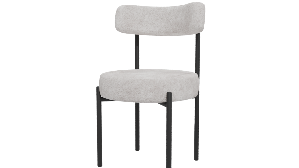 Contemporary Fabric Dining Chair 3D Model - Professional 3D Model Render 12