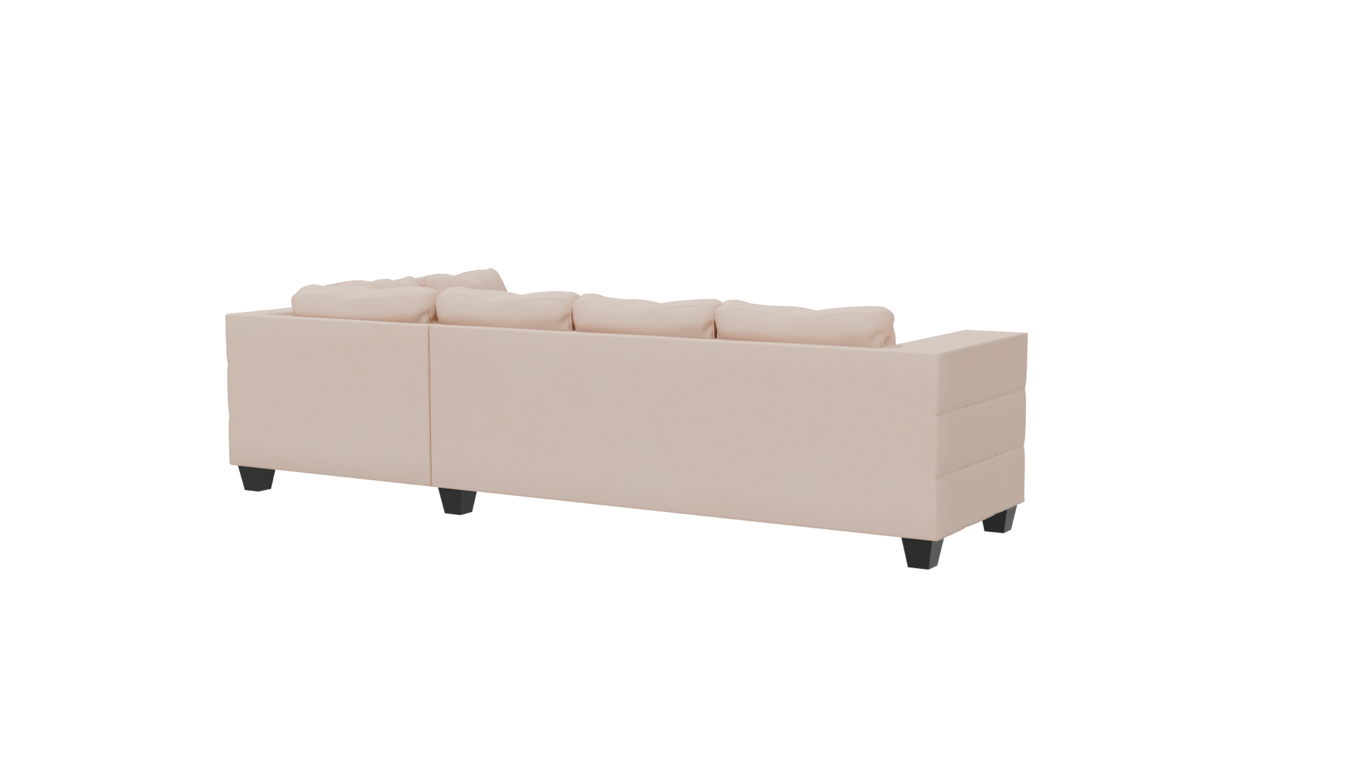 Stylish Modern Fabric Sectional Sofa 3D Model - Professional 3D Model Render 6