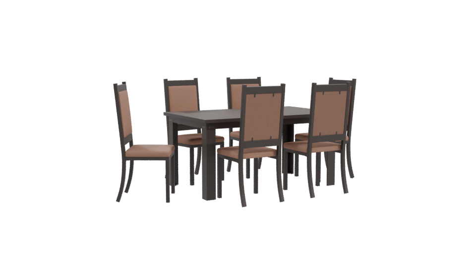 Stylish Modern Dining Table Set 3D Model - Professional 3D Model Render 10