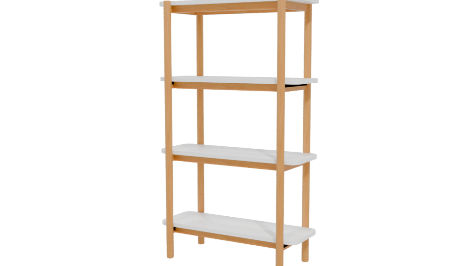 Modern Minimalist Shelf 3D Model - Professional 3D Model Render 12