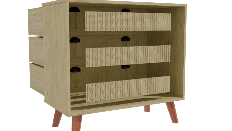 Stylish Modern Storage Cabinet 3D Model - Professional 3D Model Render 10