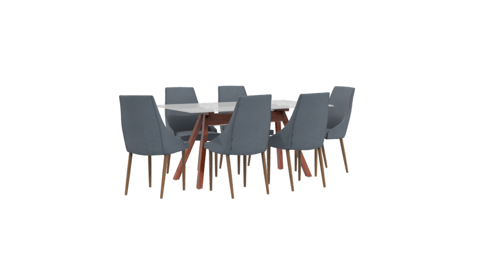 Stylish Dining Table Set 3D - Professional 3D Model Render 4