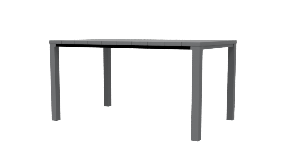 Contemporary Outdoor Dining Table 3D - Professional 3D Model Render 6