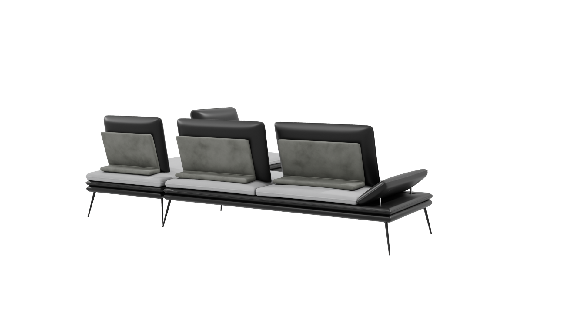 Contemporary L-Shaped Sofa 3D - Professional 3D Model Render 9