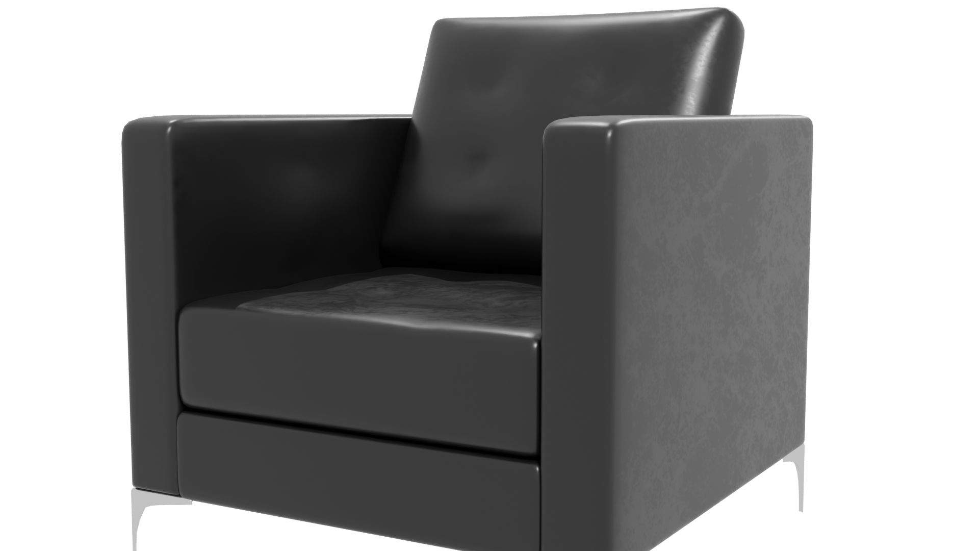 Stylish Modern Black Armchair 3D - Professional 3D Model Render 12