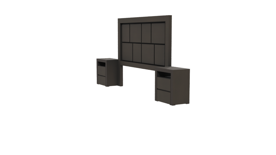 Contemporary Bedroom Furniture Set - Professional 3D Model Render 13