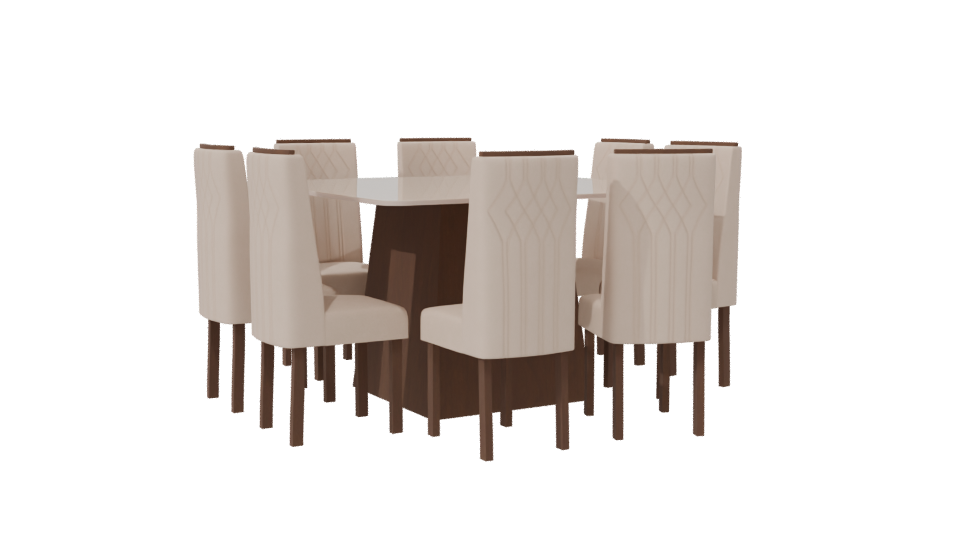 Stylish Dining Table Set 3D - Professional 3D Model Render 7