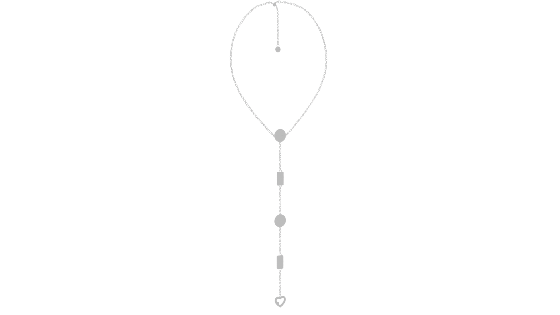 Stylish Silver Necklace 3D Model - Professional 3D Model Render 4