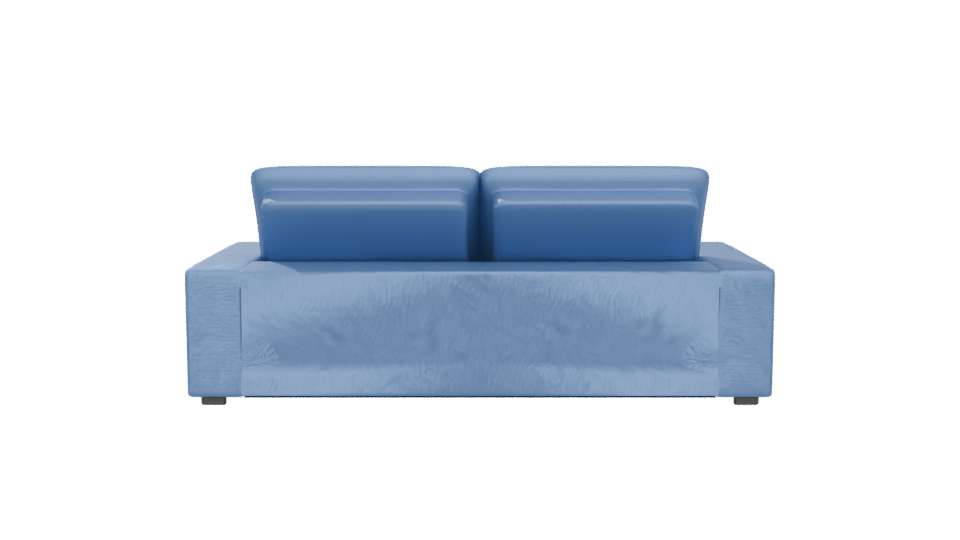 Majestic Blue Sofa 3D Model - Professional 3D Model Render 5