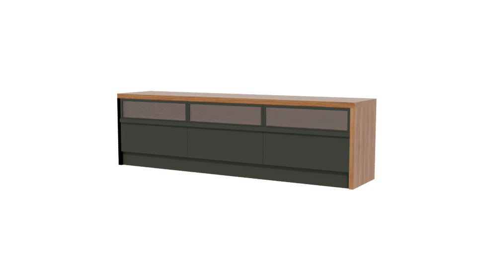 Modern Wooden TV Rack 3D - Professional 3D Model Render 12
