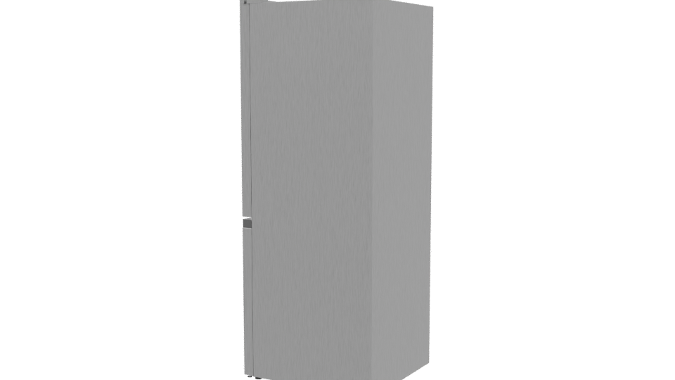 Sleek Stainless Steel Refrigerator 3D Model - Professional 3D Model Render 3