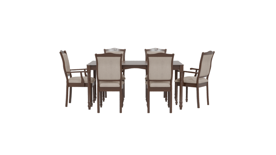 Lorca Dining Table Set 3D - Professional 3D Model Render 5