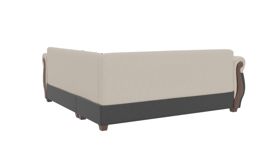 Elegant Corner Sofa 3D Model - Professional 3D Model Render 4